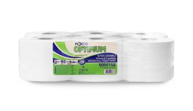 Focus Optimum İçten Çekmeli Tuvalet Kağıdı 140 Metre 6 Rulo
