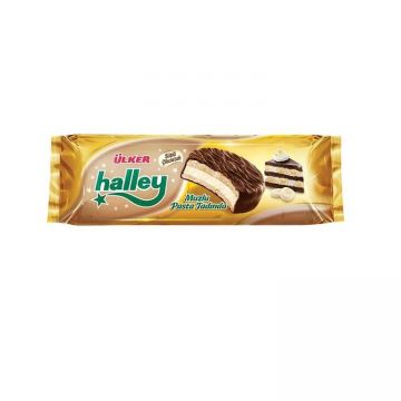 Ülker Halley Muzlu Pasta Tadında Sandviç Bisküvi 210 Gr