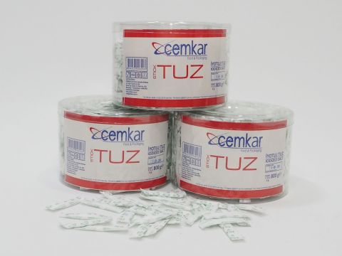 Cemkar Tek Kullanımlık Stick Tuz 1 Gr x 800 Adet