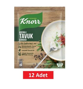 Knorr Çorba Kremalı Tavuk 65 gr 12 adet 