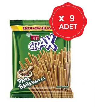 Eti Crax Baharatlı Çubuk Kraker 175 Gr x 9 Adet