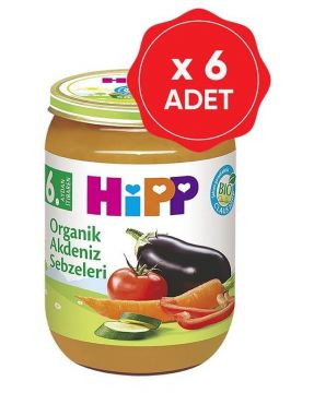 Hipp Organik Akdeniz Sebzeleri 190 Gr x 6 Adet