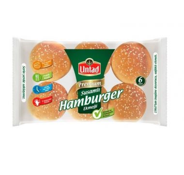 Untad Premium Susamlı Hamburger Ekmeği 6 x 85 Gr