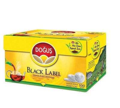 Doğuş 100 Adet 320 Gr Black Label Demlik Poşet Siyah Çay