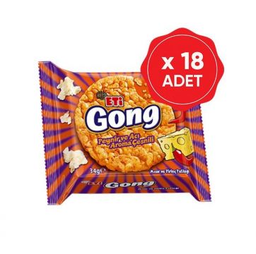 Eti Gong Peynirli Baharatlı 34 Gr x 18 Adet
