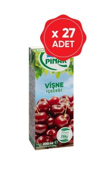 Pınar Vişne İçeçeği 200 Ml x 27 Adet