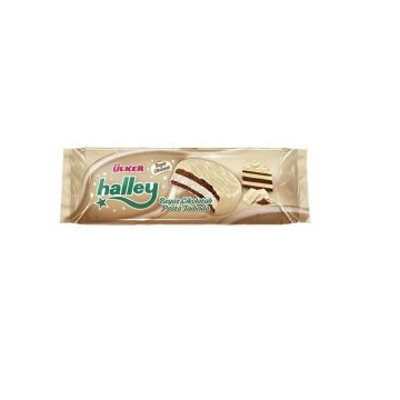 Ülker Halley Beyaz Çikolata Kaplamalı Sandviç Bisküvi 210 Gr