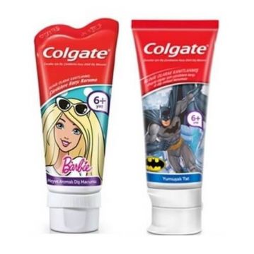 Colgate Barbie & Batman Çocuk Diş Macunu Seti Meyve Aromalı 2 X 75 Ml