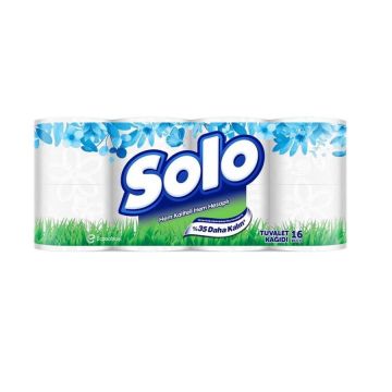 Solo Tuvalet Kağıdı Akıllı Seçim Çift Katlı 16 Rulo