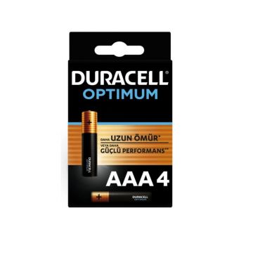 Duracell Optimum AAA Alkalin Pil 1.5 V LR03 MN2400 4 Adet