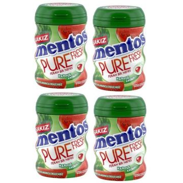 Mentos Sakız Karpuz 60 Gr Şişe x 4 Adet