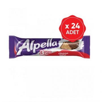 Alpella 3Gen Fındıklı Gofret 28 Gr x 24 Adet