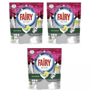 Fairy Platinum Özel Seri Bulaşık Makinesi Kapsülü 65 Adet x 3 Adet