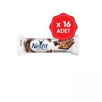 Nestle Nesfit Bitter Çikolatalı Tam Tahıllı Bar 23.5 Gr x 16 Adet
