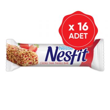 Nestle Nesfit Çilekli Tam Tahıllı Bar 23.5 Gr x 16 Adet