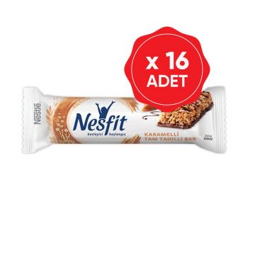 Nestle Nesfit Karamelli Tam Tahıllı Bar 23.5 Gr x 16 Adet