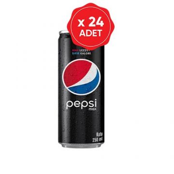 Pepsi Max Kola 250 Ml x 24 Adet