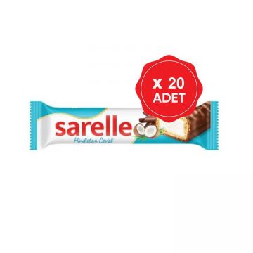 Sarelle Gofret Çikolatalı Hindistan Cevizli 33 Gr x 20 Adet