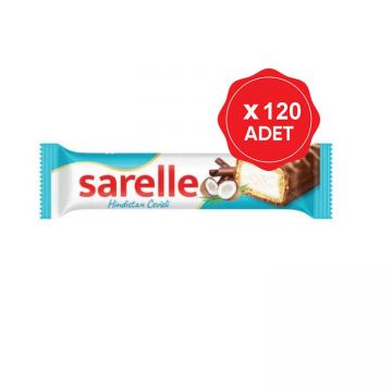 Sarelle Gofret Çikolatalı Hindistan Cevizli 33 Gr x 120 Adet
