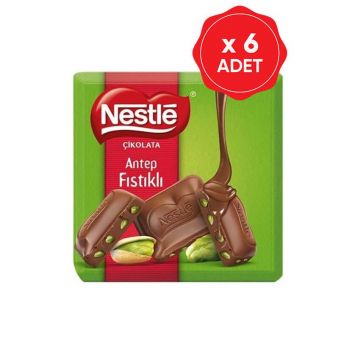 Nestle Antep Fıstıklı Kare Çikolata 60 Gr x 6 Adet