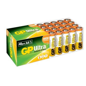 Gp Ultra Alkalin Kalem Pil AA 40 Adet