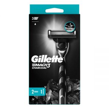 Gillette Mach3 Charcoal Kömür Etkili Makine + Yedek Tıraş Bıçağı