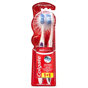 Colgate 360 Optik Beyaz Diş Fırçası 1+1 