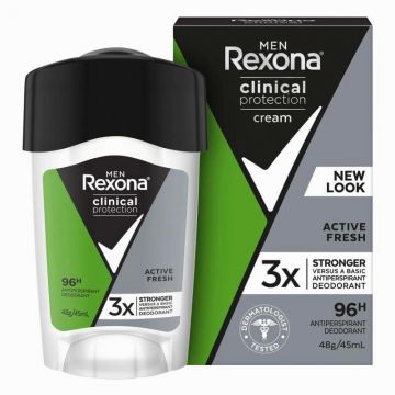 Rexona Men Clinical Protection Cream Active Fresh Antiperspirant Deodorant 45 Ml  