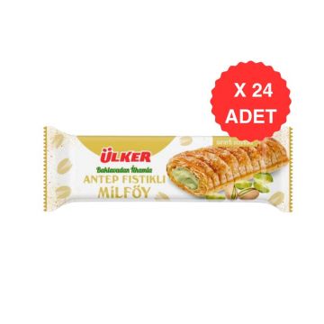 Ülker Baklavadan İlhamla Antep Fıstıklı Milföy 28 gr x 24 Adet