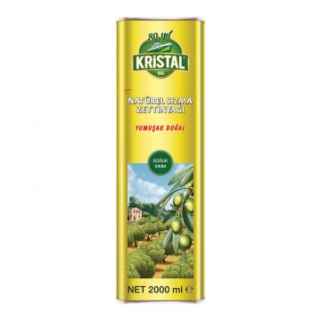 Kristal Naturel  Sızma Zeytinyağı Yumuşak Doğal 2 Lt Teneke