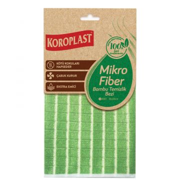 Koroplast Mikrofiber Bambu Temizlik Bezi 