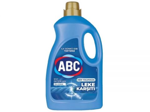 ABC Tüm Giysiler Sıvı Çamaşır Deterjanı Leke Karşıtı 2700 Ml