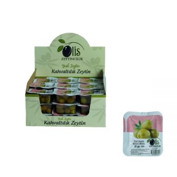 Olis Piknik Boy Kahvaltılık Paket Yeşil Zeytin 30 gr x 27 Adet