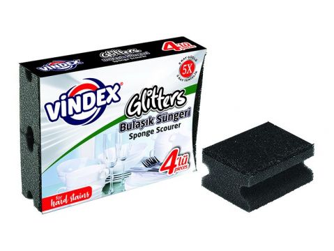 Vindex Glitters Bulaşık Süngeri 4'lü