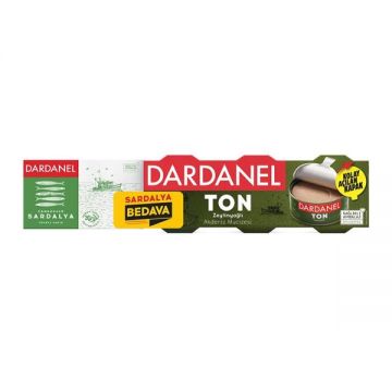 Dardanel Zeytinyağlı Ton Balığı 3 x 75 g - Sardalye Hediyeli