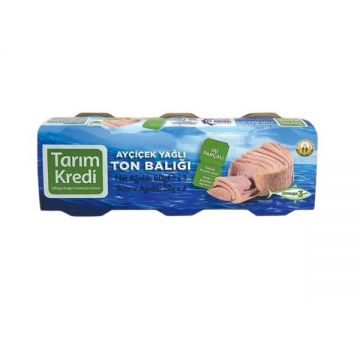 Tarım Kredi İri Parçalı Ayçiçek Yağlı Ton Balığı 3 x 80 gr