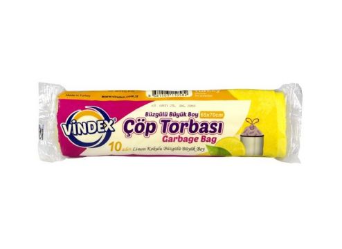 Vindex Çöp Torbası Limon Kokulu Büyük Boy 10 Adet