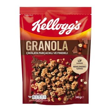 Kelloggs Granola Çikolata Parçacıklı Ve Fındıklı 340 Gr